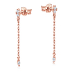 Beautiful Designed CZ Stone With Chain Drop Earring Stud STS-5542